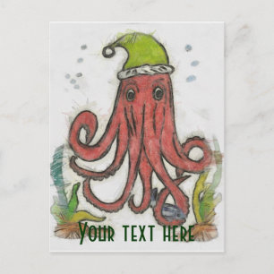 Holiday octopus Holiday Postcard