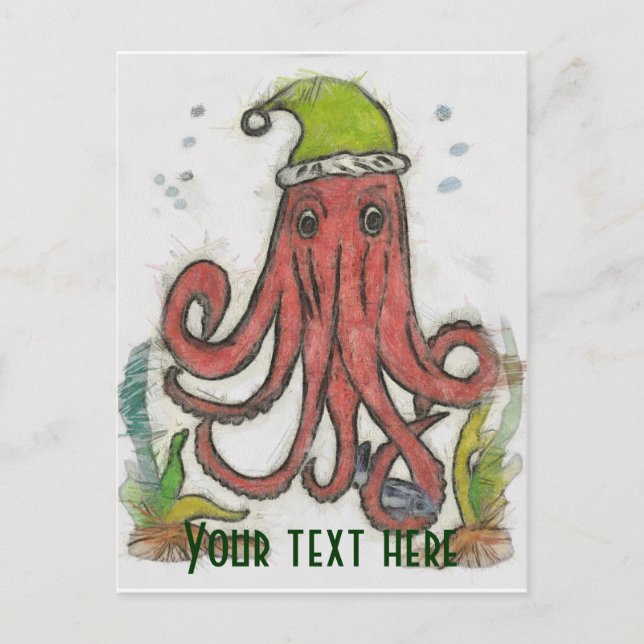 Holiday	octopus Holiday Postcard (Front)