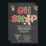 Holiday Oh Snap Gingerbread Cookie Invitation<br><div class="desc">Holiday Oh Snap Gingerbread Cookie Chalkboard Invitation</div>