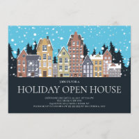 Holiday Open House Christmas Party Invitation