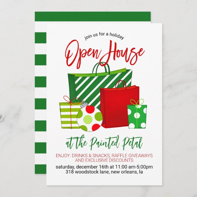 Holiday Open House Event Invitation (Front/Back)