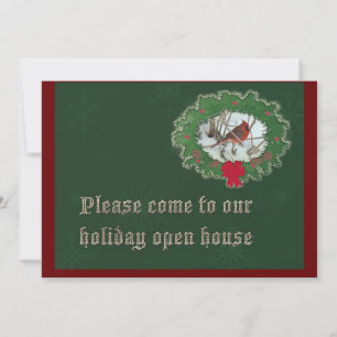 Holiday Open House Invitation Male Cardinal