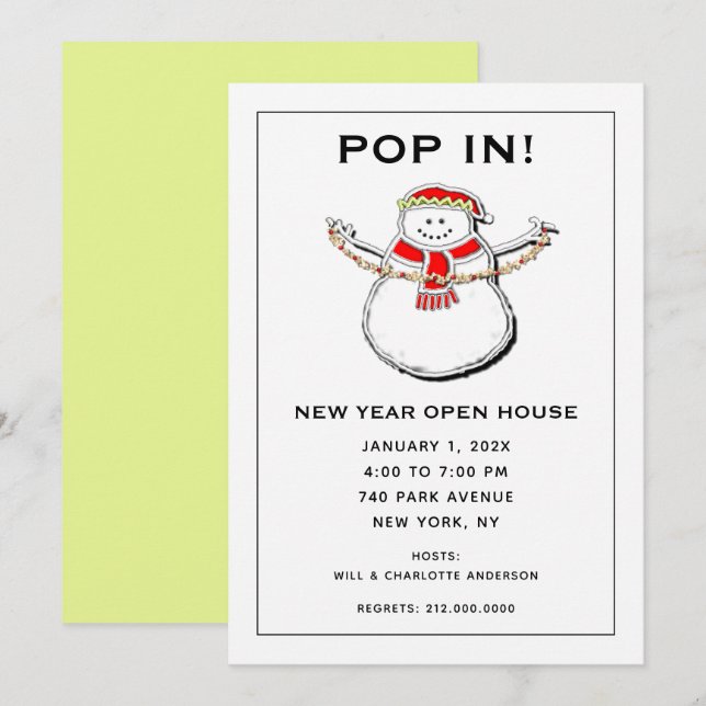 Holiday Open House Invitations (Front/Back)