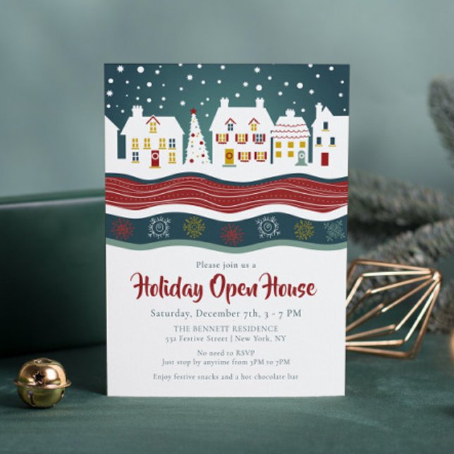Holiday Open House Winter Christmas Invitation (Creator Uploaded)