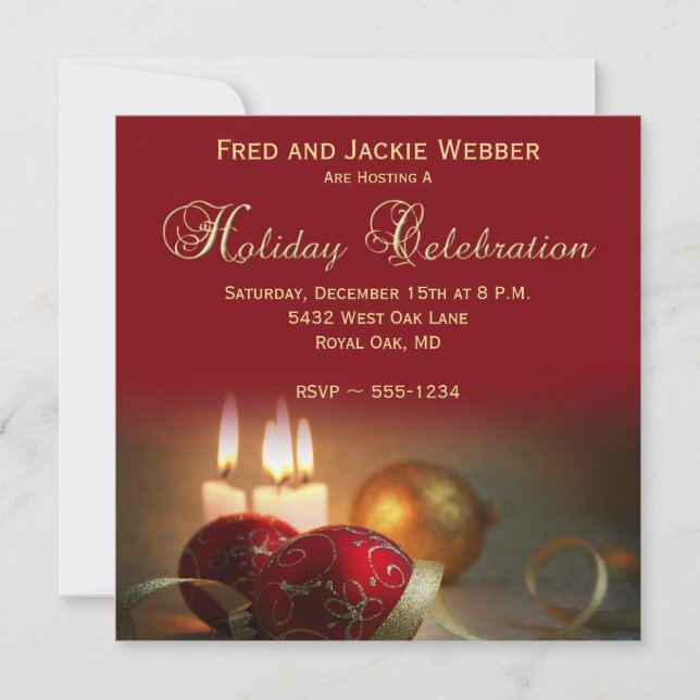 Holiday or Christmas Party Invitations (Front)