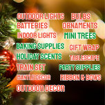 Holiday Organising  Customisable  Vinyl Stickers<br><div class="desc">🎄 Get ready to deck the halls and streamline your holiday organising with our fantastic set of Customisable Vinyl Stickers! 🎅🏻🎁 This pack includes a total of 15 festive red and green label stickers that are perfect for sprucing up your garage bins and basement shelves. . 🎉 Imagine how much...</div>