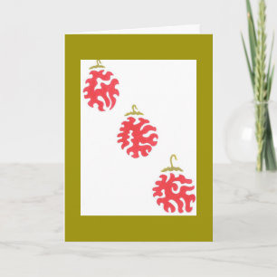 Holiday ornament card