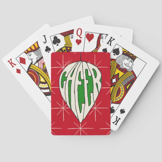 Holiday Ornament Cheer Playing Cards (Back)