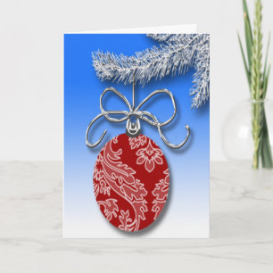 Holiday Ornament Christmas Tree Branch Holidays Card