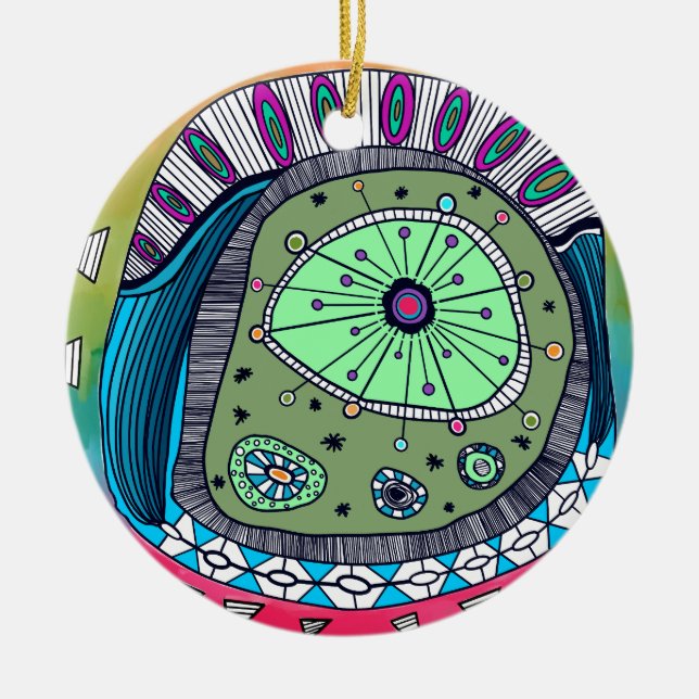 Holiday ornament Christmas tree gift art (Front)