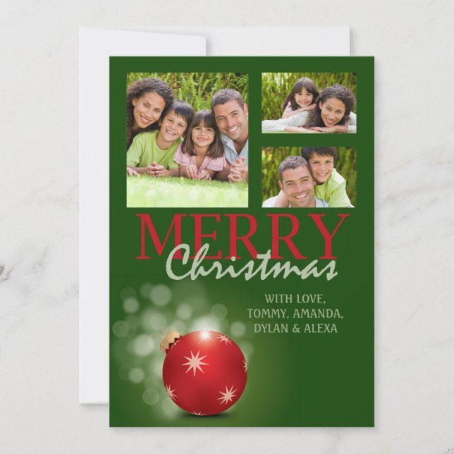 Holiday Ornament Photo Card (Front)