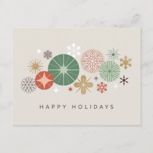 Holiday Ornaments and Stars Postcard