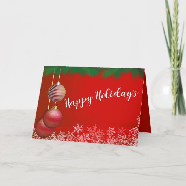 Holiday Ornaments  Card (Front)