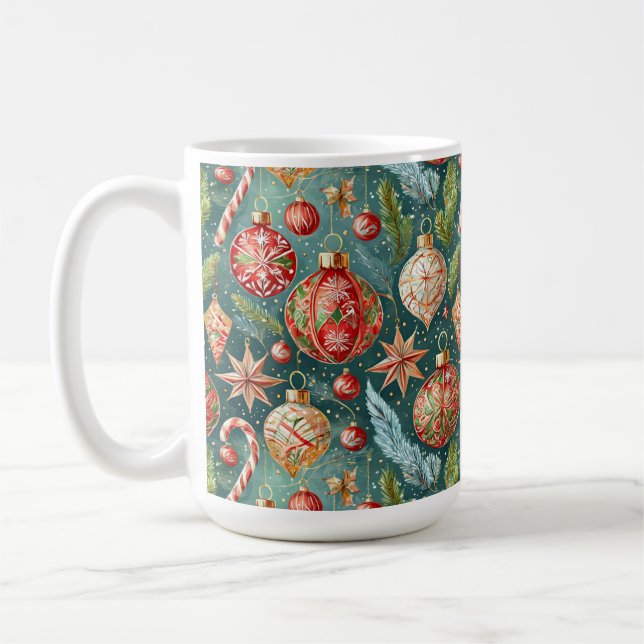 Holiday Ornaments  Coffee Mug (Left)