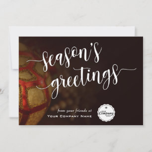 Holiday Ornaments, Corporate Season's Greetings Card