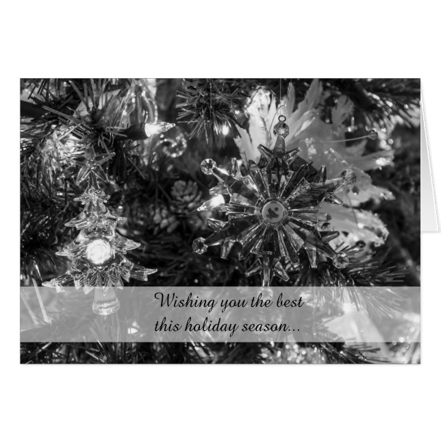 Holiday Ornaments Grayscale (Front Horizontal)