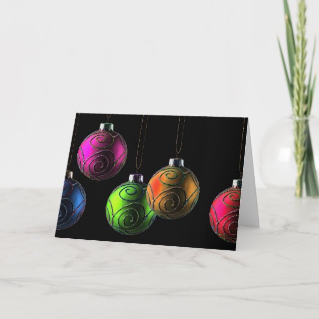 Holiday Ornaments Greeting Card (Front)
