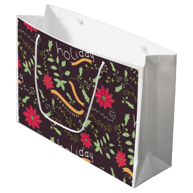 holiday ornaments large gift bag (Front Angled)