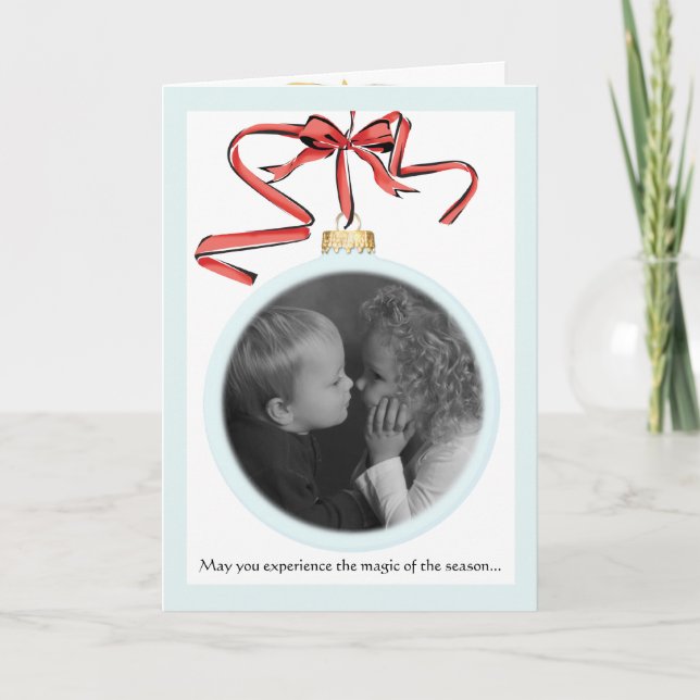 Holiday Ornaments Photo Card Folded (Front)
