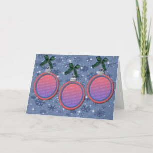 Holiday Ornaments Photo Frame Card