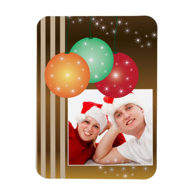 Holiday Ornaments Photo Magnet (Vertical)