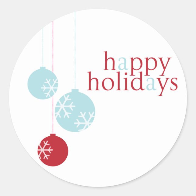 Holiday Ornaments Sticker (Front)