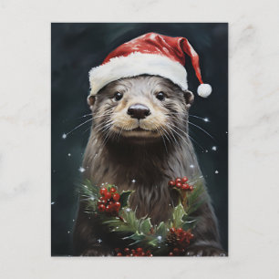 Holiday Otter Postcard