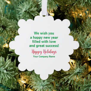 Holiday Paper Snowflake Christmas Ornament Custom