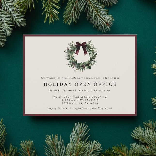 Holiday Party Festive Corporate Business Christmas Invitation (Creator Uploaded)