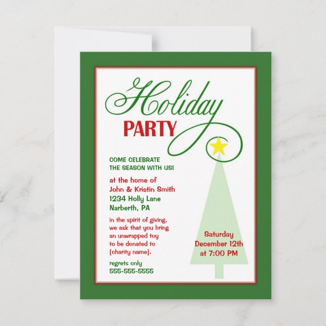 Holiday Party Invitation - Custom Cause (Front)