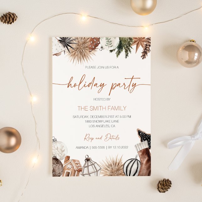 Holiday Party Invitation, Holiday Dinner  Invitation (Creator Uploaded)