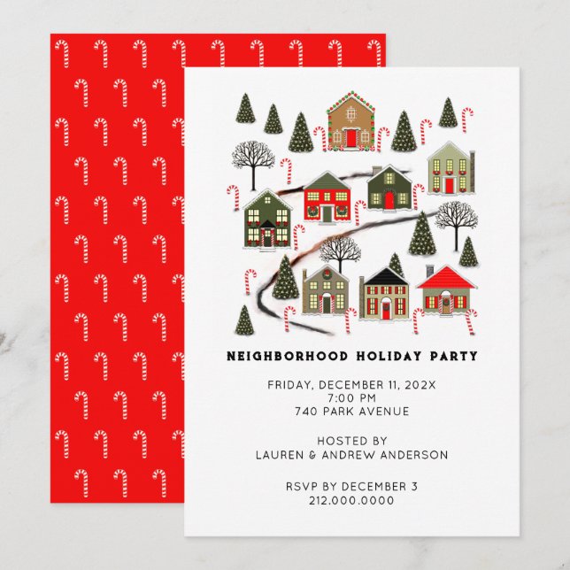 Holiday Party Invitations (Front/Back)