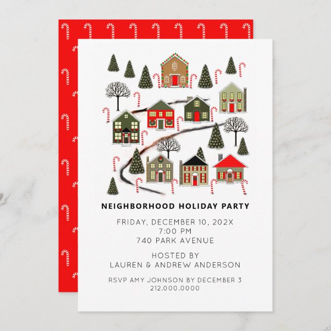 Holiday Party Invitations (Front/Back)