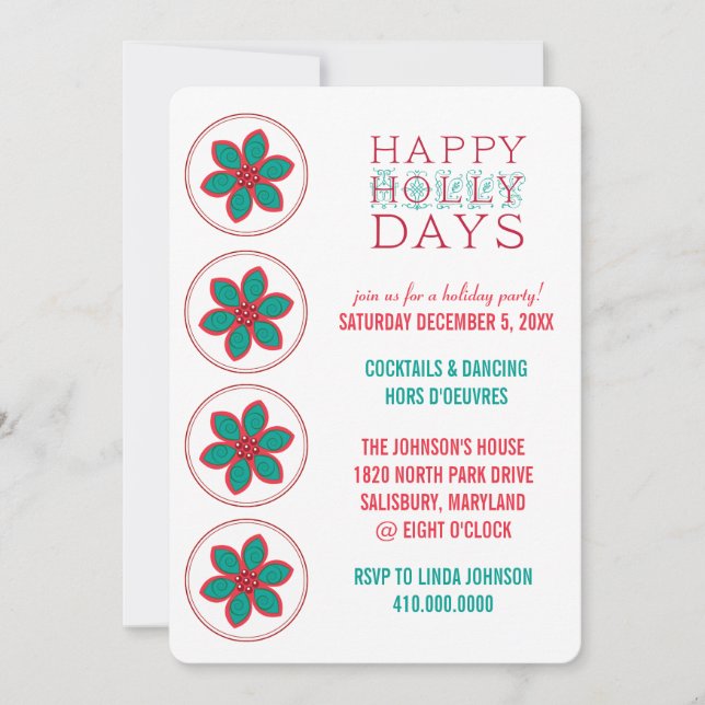 Holiday Party Invitations (Front)
