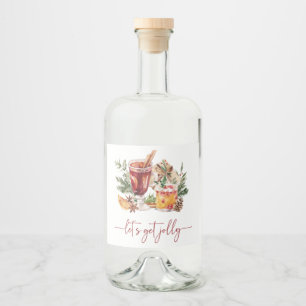 Holiday Party Liquor Bottle Label