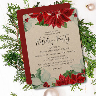 Holiday Party Modern Corporate Christmas Party Invitation