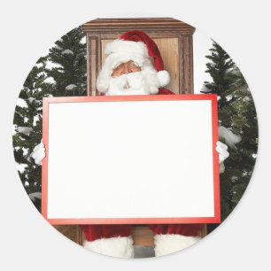 Holiday Party Name Tag Santa Claus