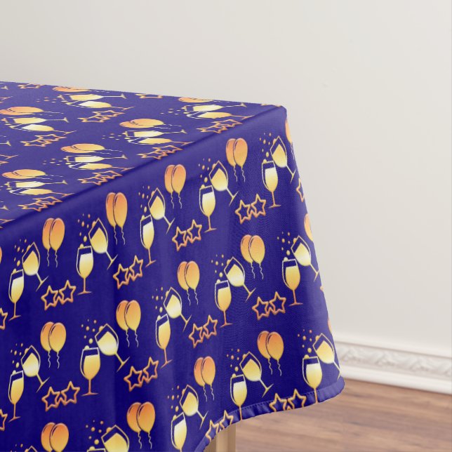 holiday party pattern tablecloth (In Situ)