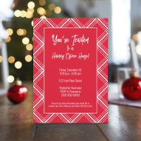 Holiday Party - Simple Red White Instant Download
