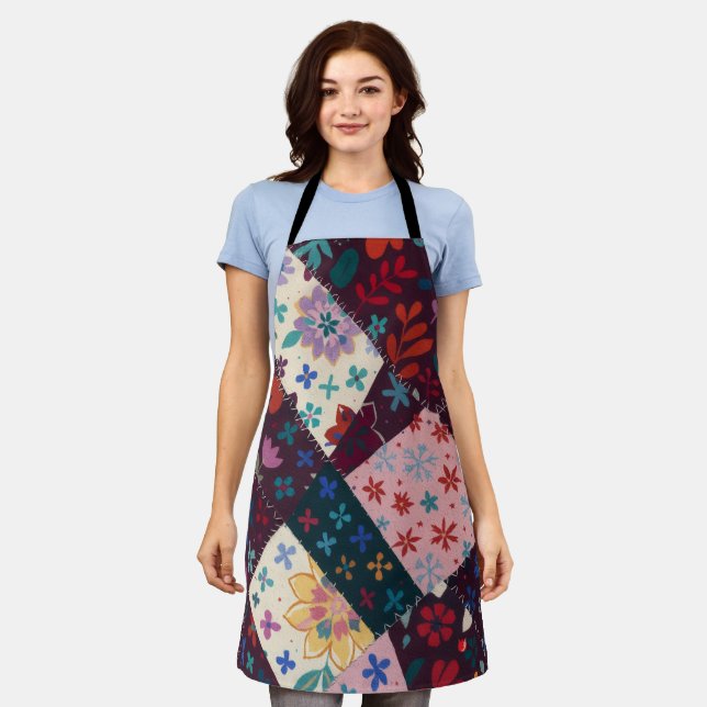Holiday Patchwork Apron (Worn)
