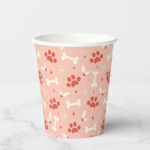 Holiday Paws & Bones Christmas Pattern Paper Cups