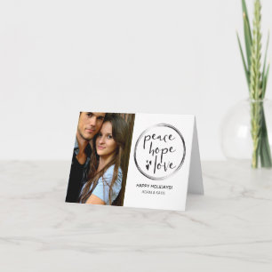 HOLIDAY   PEACE HOPE LOVE   PHOTO - Minimalist Card