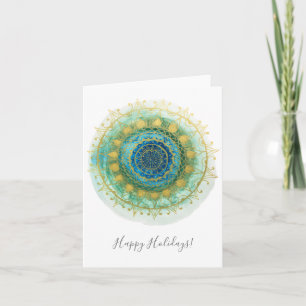 Holiday Peace Mandala Folded Note Card