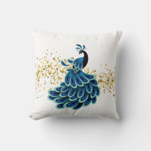 Holiday Peacock Pillow