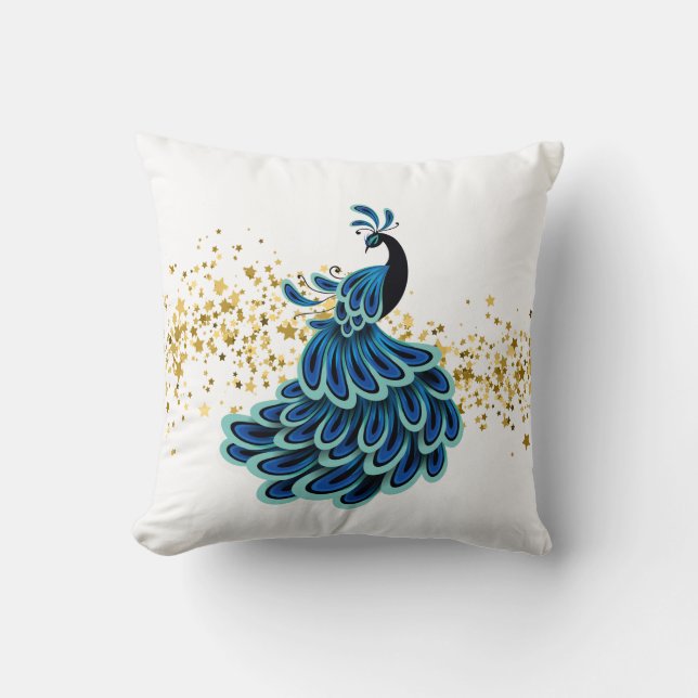 Holiday Peacock Pillow (Front)