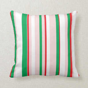 Holiday Peppermint Stripe Cushion