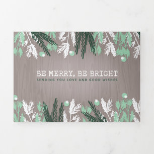 HOLIDAY PHOTO CARD Christmas Pastel Pines