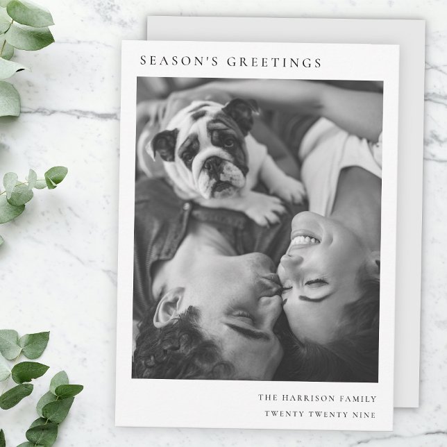 Holiday Photo Card | Minimal Season’s Greetings (Share warm festive style with a minimalist Season’s Greetings card by Guava)