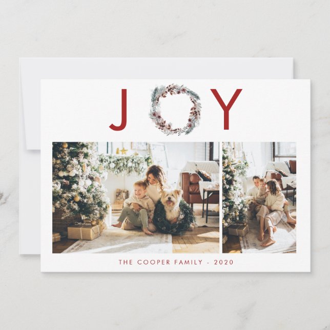 Holiday Photo Card | Modern Christmas (Front)