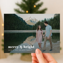 Holiday Photo Card | Modern Christmas Flat Card